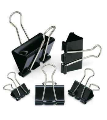 Metal Paper Clips / Stationery Binders Clips Black (1 ps) 32mm Small Size