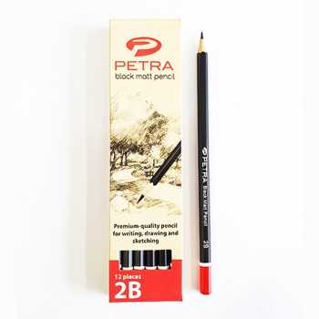 Petra Black Matt Pencil 2B (1 packet)