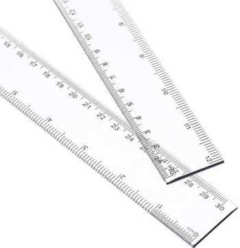 Transparent Plastic Ruler Scale, 30 cm, Size: Standard